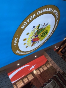 Türk Bayraklý ve Dernek Logolu Gergi Tavan