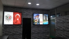 T�rk Bayrakl� ve Osmanl� Armal� Gergi duvar